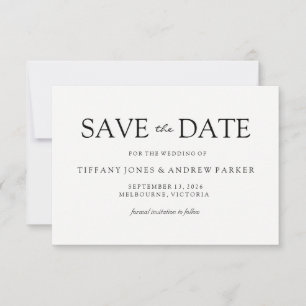 Save The Date Simple élégant moderne Script Wedding Enregistrer