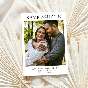Save The Date Simple Élégant Photo Mariage Enregistrer la Date