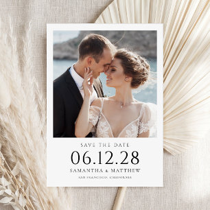 Save The Date Simple Élégant Photo Mariage Enregistrer la Date