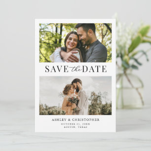 Save The Date Simple Élégant Photo Mariage Enregistrer la Date