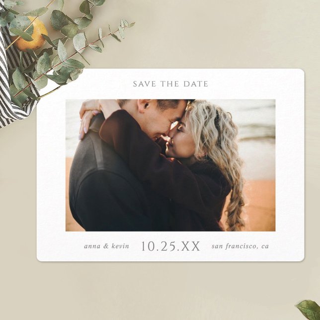 Save The Date Simple Elegant Photo moderne Enregistrer la date I (Créateur téléchargé)