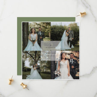 Save The Date Simple Elegant Sage Green Ampersand Photo Mariage