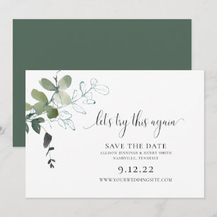 Save The Date Simple Green Change the Date Mariage Save The D