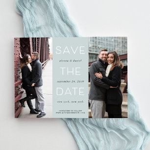 Save The Date Simple, instruction Deux photos Enregistrer la d