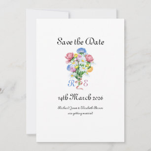 Save The Date Simple marguerite printanière sauvage minimale