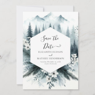 Save The Date Simple Mariage de montagne romantique