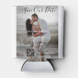 Save the date simple minimal QR scan code details Dosenkühler