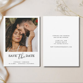 Save The Date Simple minimaliste moderne une photo