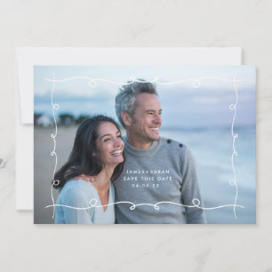 Save The Date Simple MoDeRN MINIMAL SwirlS Mariage de cadre phot
