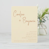 Simple moderne Boho Terracotta Mariage Script