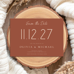 Save The Date Simple Moderne Chic Mariage Non Photo Enregistrer