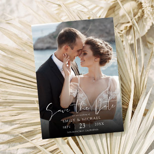 Save The Date Simple Moderne Élégante Photo Mariage