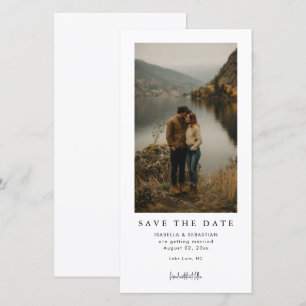 Save The Date Simple Moderne Photo Mariage Date à Sauvegarder