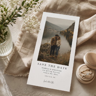 Save The Date Simple Moderne Photo Mariage Date à Sauvegarder