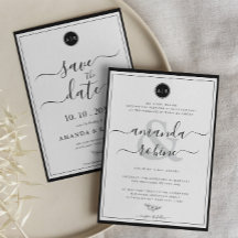 Simple noir et blanc élégant