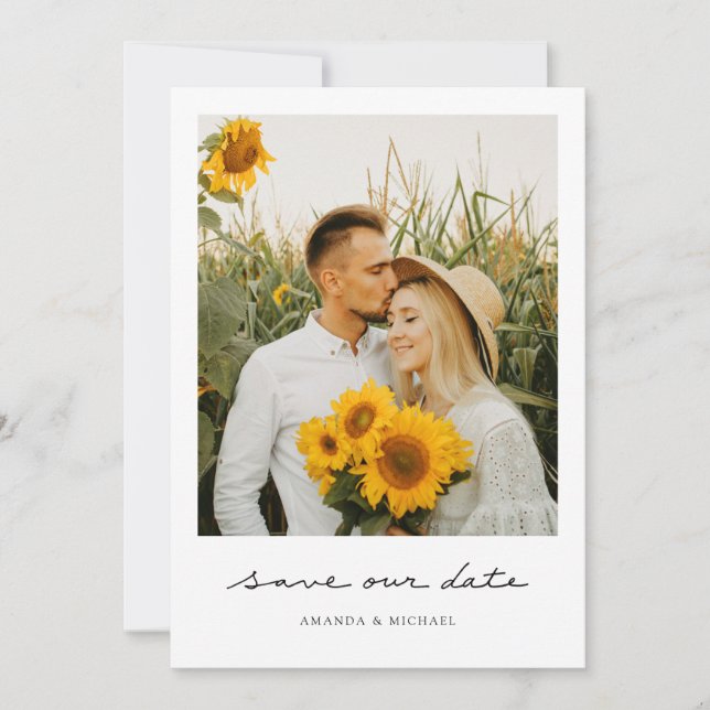 Save The Date Simple Photo moderne Enregistrer la date Mariage I (Devant)