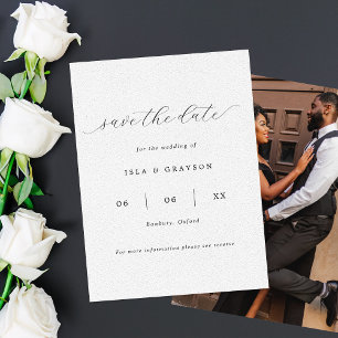 Save The Date Simple romantique Script Mariage photo
