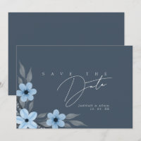 Simple Royal Blue Opulence Floral Mariage