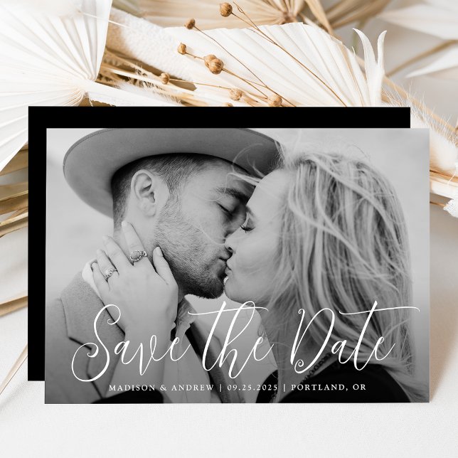 Save The Date Simple Script Photo Mariage (Créateur téléchargé)