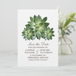 Save The Date Simple Succulent Enregistrer l'Invitation de date