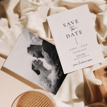 Simple Typographie Moderne Photo Mariage