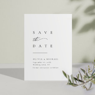 Save The Date Simplement Élégante Typographie Moderne Enregistre