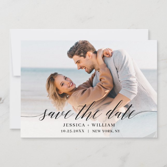 Save The Date Simply Elegant 2 Mariage photo (Devant)