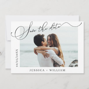 Save The Date Simply Elegant Calligraphy Mariage 4 Photo
