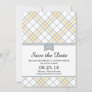 Save The Date Simply Plaid   Sauvegarder la date