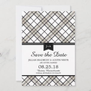 Save The Date Simply Plaid   Sauvegarder la date