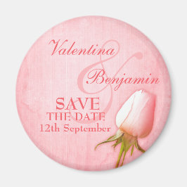 Save the Date Single Rosa Kühlschrankmagnet