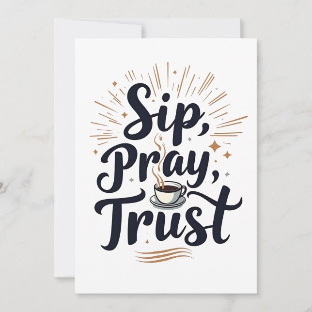 Save The Date Sip Pray Trust Café Et Jesus Lover (Devant)