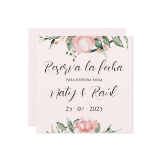 Save The Date Sobre Tarjetas planas de reserva la fecha rosas