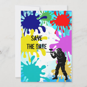 Save The Date Soirée de Paintball