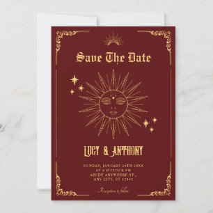 Save The Date Soleil mystique de l'art bohème vintage