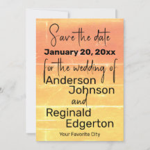 Save the Date Sommerrustikaler Lässiger Hochzeitpf