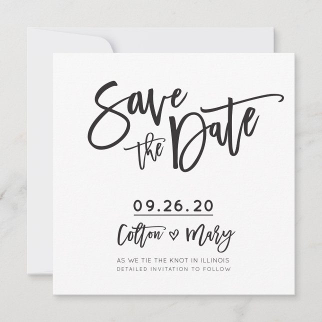 SAVE THE DATE Sonderanfertigung für Colton + Mary Einladung (Vorderseite)