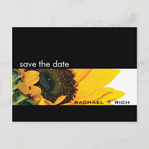 SAVE THE DATE: Sonnenblumen Ankündigungspostkarte