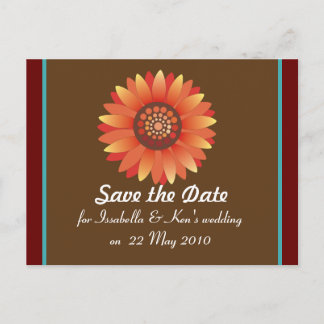 Save the Date Sonnenblumen-Postkarte Ankündigungspostkarte