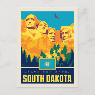 Save The Date South Dakota Einladungspostkarte