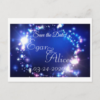 Save the Date Sparkle-Einladung Postkarte