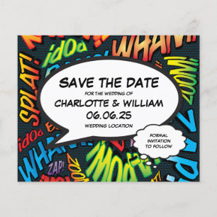 Save the Date Spaß Retro Comic Pop Kunst