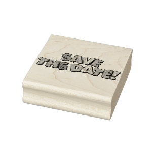 SAVE THE DATE Spaß Retro Comic Pop Kunst Gummistempel