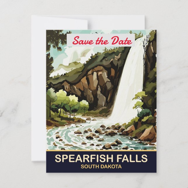Save The Date Speafish Falls, Dakota du Sud,  (Devant)