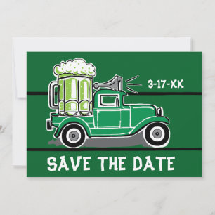 Save The Date St Patrick's Day Party Camion Vintage Enregistrer 