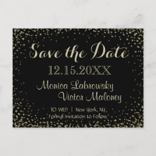 Save The Date Starry Night Ankündigungspostkarte