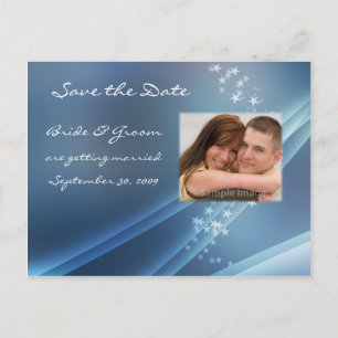 Save the Date Stars Foto Postkarte