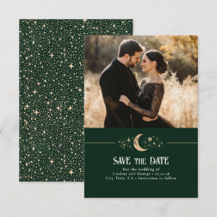 Save The Date Stars Moon Celestial Enregistrer la date Photo