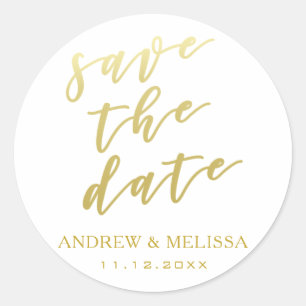 Save the date Sticker Mariage de script or