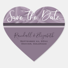"Save the Date" Stilvolle Schattierungen des alten Herz-Aufkleber